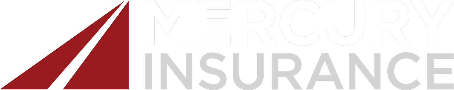 Mercury Insurance white-gray-red